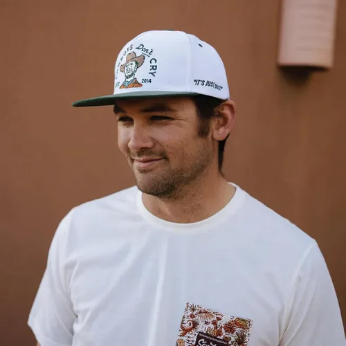Miniatura 9 de Sendero Provisions Co. Cowboys Don't Cry - Gorra ajustable con diseño bordado (blanco/verde) - Talla única, Blanco