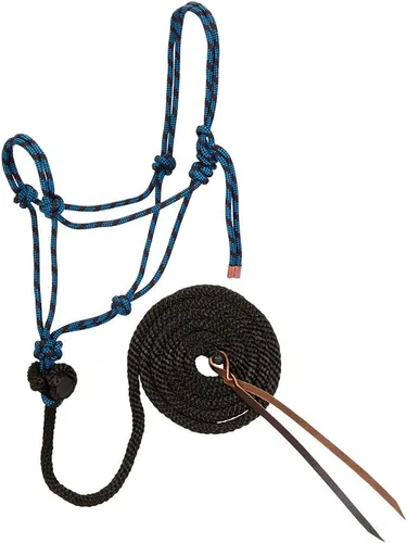 Miniatura 16 de Weaver Leather Cuerda trenzada de diamante halter y plomo Rosa brillante/Oro/Turquesa