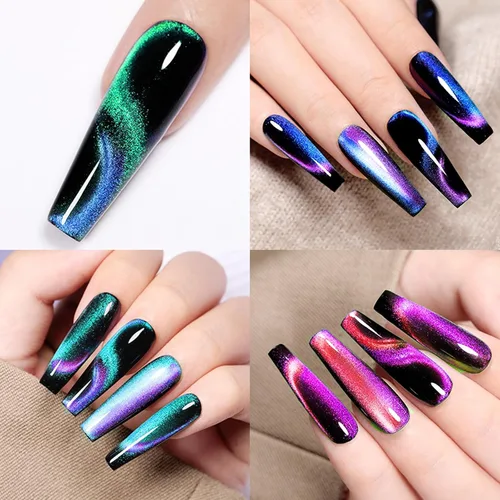 Miniatura 3 de Juego de esmalte de uñas de gel ojo de gato 9D de 12 colores, esmalte de gel ojo de gato con imán, esmalte de uñas de ojo de gato magnético