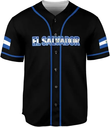Miniatura 2 de Camiseta personalizada de béisbol de El Salvador, camiseta de orgullo de la bandera de El Salvador, camiseta salvadoreña, camiseta de El Salvadoreña