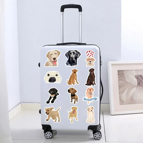 Miniatura 7 de 60 calcomanías de vinilo impermeable estético lindo dibujos animados animales perros calcomanías calcomanías para laptop, botellas de agua
