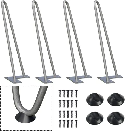 Miniatura 28 de SMARTSTANDARD Patas de muebles de horquilla de alta resistencia de 4 pulgadas, proyectos de bricolaje de metal para el hogar para soporte de TV