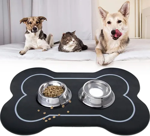 Tapete de alimentación para mascotas para perros y gatos, absorbente, antideslizante, de diatomita, tapete para cuenco de agua para perros, súper