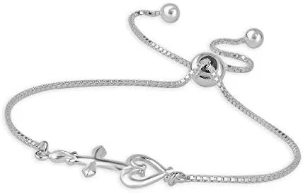 Miniatura 3 de LeCalla Pulsera ajustable de plata de ley 925 italiana natural hecha a mano para mujer