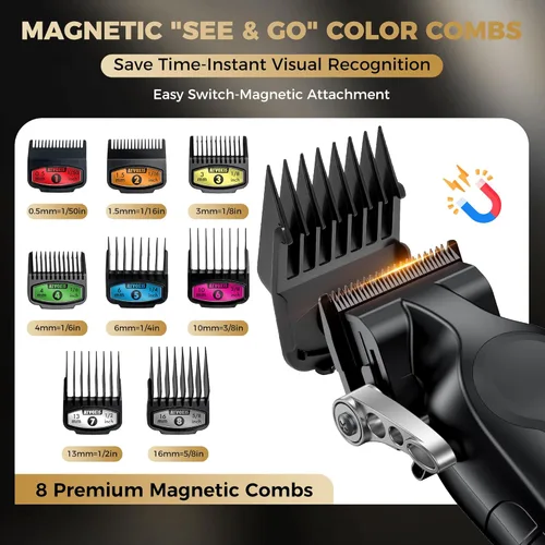 Miniatura 5 de Cortapelo para Hombre Profesional, Cortapelo Inalámbrico para Corte de Pelo, Máquina para Cortar Pelo De Hombre