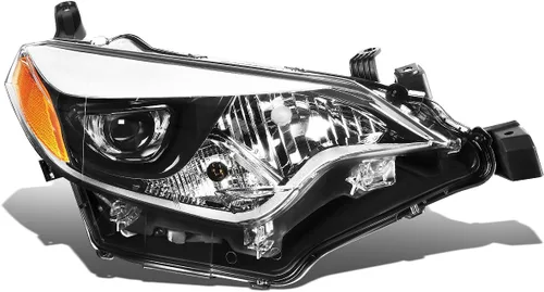 Miniatura 9 de DNA MOTORING Lámpara para faros delanteros estilo OE compatible con Toyota Corolla 09-10, TO2502182, cromo/ámbar, lado del conductor, OEM-HL-0089-L