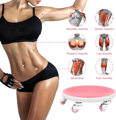 Miniatura 6 de 6 Caster Ab Roller, Equipo de Ejercicio Abdominal con Almohadillas para las Rodillas, Rueda de Ab Roller para Ejercicio de Zona Media, Entrenamiento