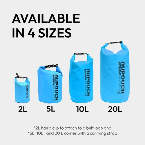 Miniatura 5 de Nupouch - Bolsa impermeable de 0.53/1.32/2.64/5.28 L, ligera, con parte superior enrollable, mochila seca para viajes, natación, navegación, kayak