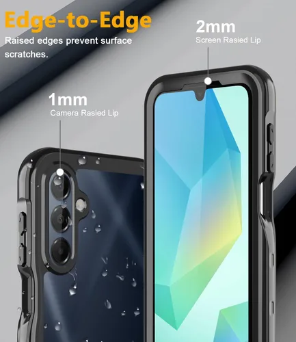 Miniatura 2 de for Samsung Galaxy A16 5G Case Waterproof Built-in Screen Protector IP68 Waterproof 360° Full Body Protective Heavy Duty Shockproof Dustproof
