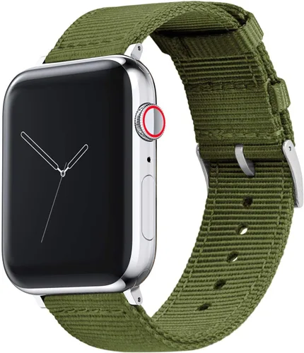 Miniatura 10 de BARTON WATCH BANDS - Correas de reloj de nailon de estilo militar compatibles con modelos de Apple Watch - 1, 2, 3, 4, 5, 6, 7, 8, 9, 10, SE, Ultra