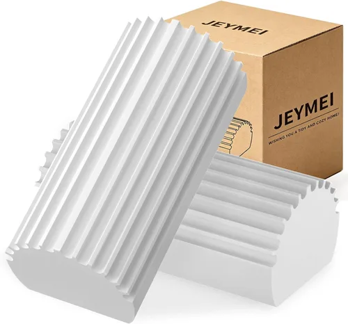 Jeymei Paquete de 2 esponjas húmedas limpias, cepillo de limpieza de esponja, plumero para limpiar persianas, vidrio, zócalos, rejillas de