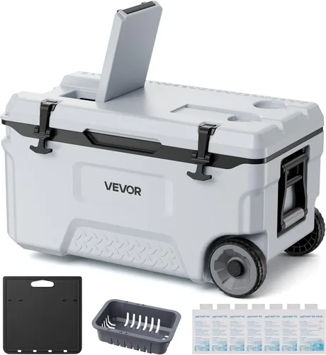 Miniatura 11 de VEVOR Portable Cooler,Hard Cooler with Ice Retention, Heavy-Duty Handles and Strap, Lightweight Rigid Material Insulated Portable Cooler, Suitable