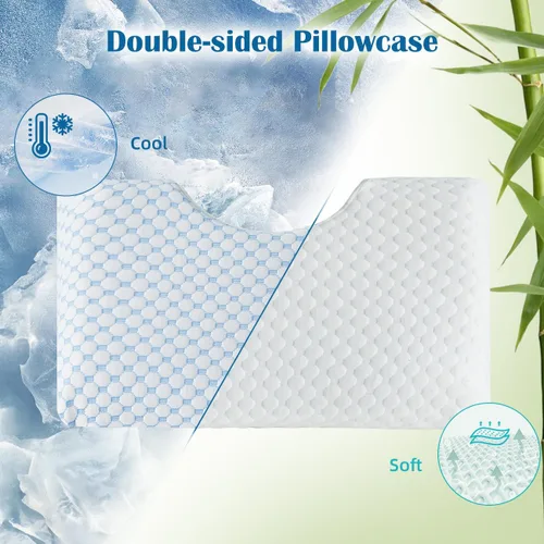 Miniatura 4 de USlixury Almohadas para dormir de lado para adultos, almohada curvada ajustable de 4 capas con soporte superior, almohada creciente para dormir