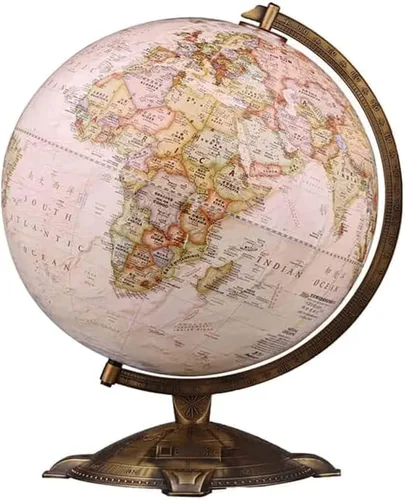 Globos geográficos con base de metal, globos elevados en relieve, globos geográficos de escritorio, globos geográficos europeos, vintage, decoración