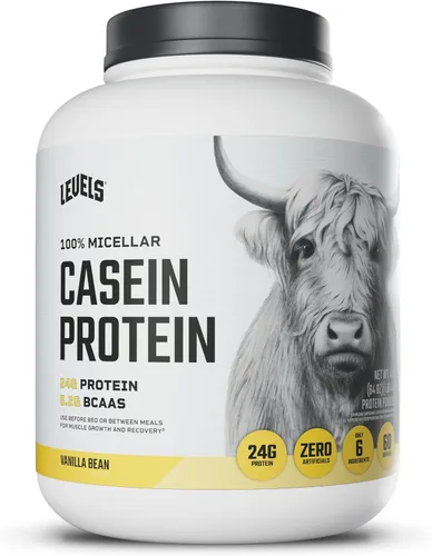 Levels Proteína de Caseína Micelar 100%, Sin Hormonas, Grano de Vainilla, 4 Libras