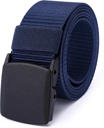 Miniatura 19 de Mile High Life Cinturón de nailon con hebilla de plástico seguro para TSA, cinturón militar al aire libre