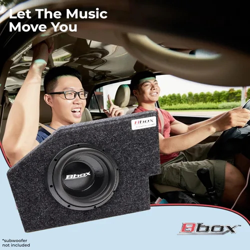 Miniatura 3 de Bbox - Caja sellada de subwoofer individual de 10 pulgadas, compatible con Dodge Ram Quad Cab 2002-2018, cajas y carcasas de subwoofer alfombradas