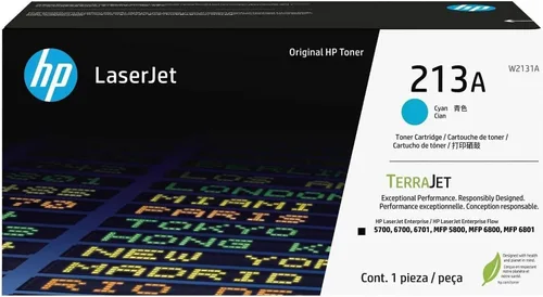 Miniatura 2 de HP 213A Cartucho de tóner original LaserJet Cian W2131A. Funciona LaserJet Enterprise 5700, 5800, 6700, 6701, 6800, 6801