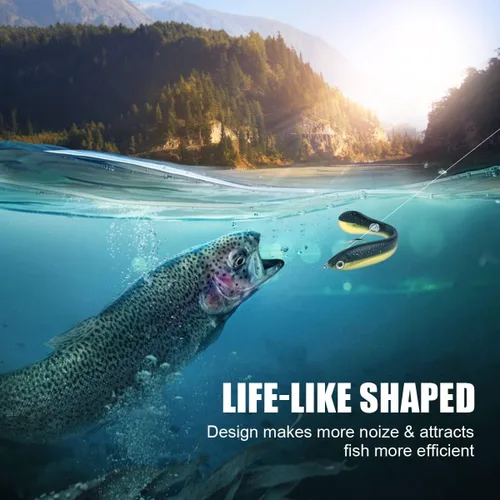 Miniatura 4 de Ainiv Bionic - Señuelo de pesca, suave kit de señuelos de pesca biónicos creativos y realistas, accesorio de pesca para agua dulce y salada
