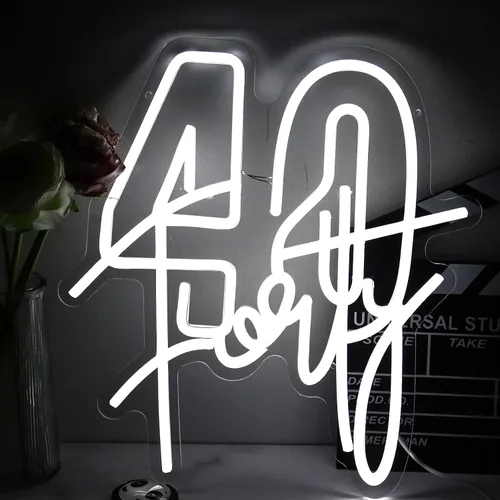 Miniatura 8 de Letrero de neón con texto en inglés "Talk Thirty To Me", regulable, 30 cumpleaños, luz de neón, palabras de neón para decoración de pared, letreros