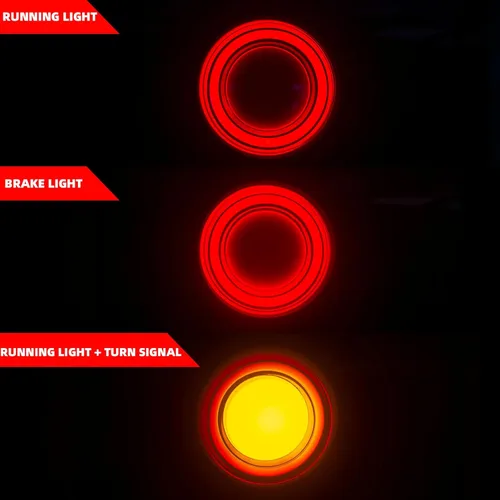 Miniatura 2 de FATECIM 2X Luces Traseras LED para Motocicleta, Señales de Giro, Luces de Marcha, Luz de Freno, Señal de Giro Trasera, Indicador de Señal de Giro