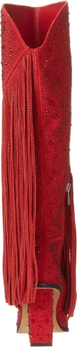 Miniatura 3 de Jessica Simpson Asire - Botas de rodilla con flecos para mujer, rojo (Wicked Red), 5