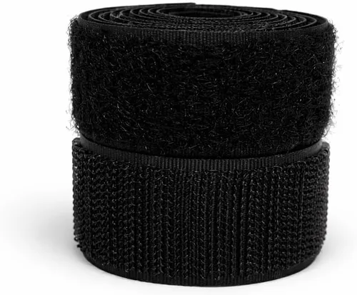 Miniatura 8 de Cinta de de 1 pulgada de ancho, color negro, no adhesiva, tela de nailon negro, juego de cierres de cinta de para bolsos, ropa, zapatos, mochilas