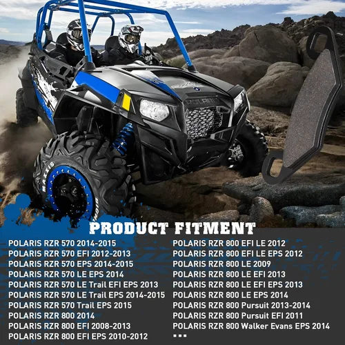Miniatura 2 de Pastillas de freno delanteras y traseras para Polaris RZR 800 2008-2014 RZR S 800 RZR 800S 2009-2014 RZR 570 2012-2015