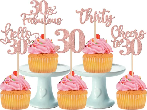 Miniatura 31 de 30 piezas de adornos para cupcakes de 12 cumpleaños feliz, brillantes doce, hola 12, felicitaciones a 12 años, adornos para cupcakes, 12