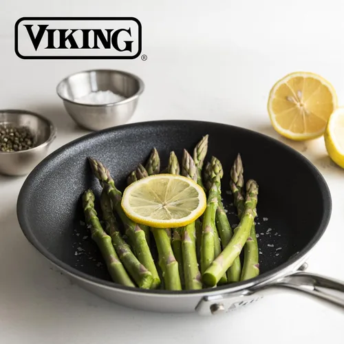 Miniatura 6 de VIKING Culinary Professional - Sartén antiadherente de acero inoxidable de 5 capas, 10 pulgadas, mango ergonómico que se mantiene fresco, apto