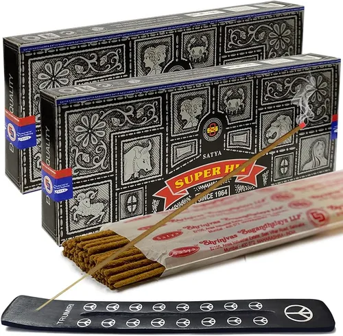 Miniatura 34 de TRUMIRI Paquete de soportes para incienso con varillas de incienso Satya Sai Baba Nagchampa de 3.53 oz (100 g) - Paquete de 1