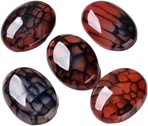 Miniatura 7 de Crafans Flat Back Gemstone Oval Cabochons Natural Stone Cabochons Healing Power Stone Chakra Crystal for Crafts DIY Jewelry Making Supplies