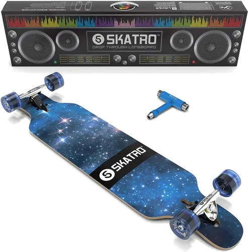 Miniatura 2 de Skatro Drop Through Longboard Skateboard Freeride - Incluye T-Tool galaxy 1