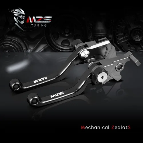 Miniatura 4 de MZS Palancas de Freno y Embrague para Moto de Cross, Palanca Ajustable con Pivote 2014-2025, Accesorios CNC Negros, Compatible con Modelos 125 150