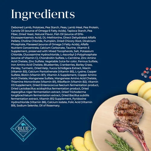 Miniatura 10 de Blue Buffalo Basics Alimento seco para perros adultos de raza grande sin granos para el cuidado de la piel y el estómago, dieta de ingredientes