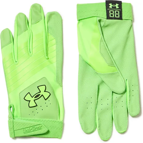 Miniatura 28 de Under Armour Guantes de béisbol Clean Up para hombre (100) blanco / plata metálica / plata metálica
