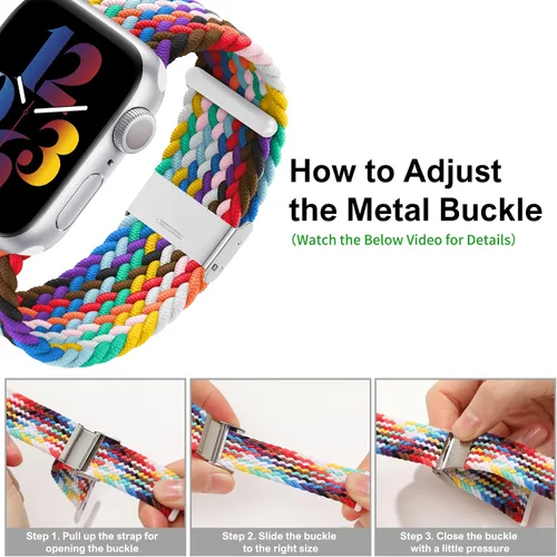 Miniatura 2 de Bandiction - Correas compatibles con Apple Watch de 44mm 40mm 38mm 42mm 41mm 45mm 46mm 49mm, bandas iWatch para mujeres y hombres, correa elástica