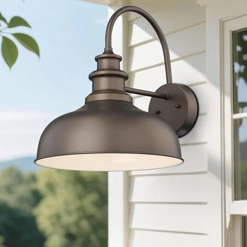 Miniatura 3 de Bestshared Lámpara de granero de granja de 14 pulgadas, aplique de pared para exteriores, lámpara de montaje en pared exterior, accesorio