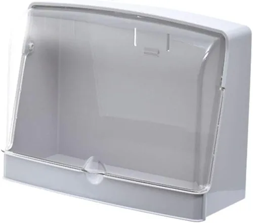 FMURY - Percha de pared para baño, a prueba de polvo e impermeable, con solapa transparente, caja de almacenamiento para cosméticos, estante de Negro