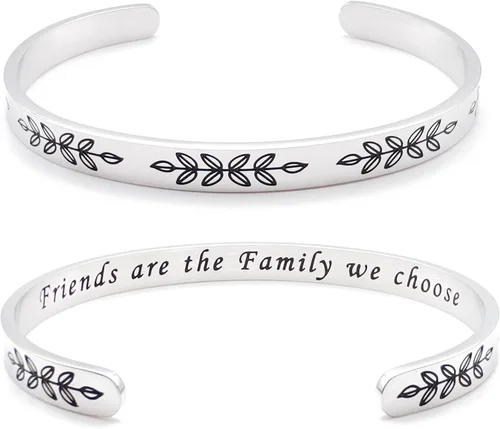 Miniatura 66 de Dczosily Pulseras inspiradoras para mujer, de acero inoxidable, pulseras motivacionales, regalos personalizados para mejores amigas