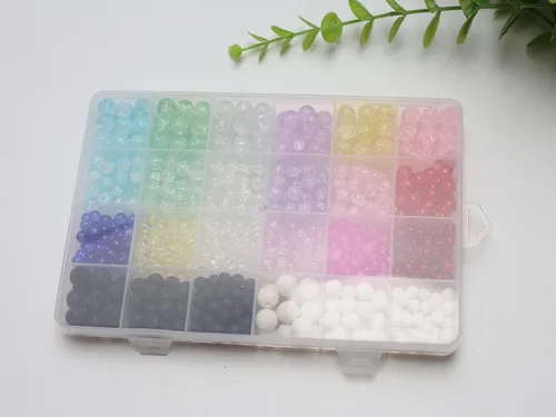 Miniatura 7 de 848 cuentas redondas de cristal agrietado – 0.236 pulgadas, 0.315 pulgadas, 0.394 pulgadas, 0.394 pulgadas, jade artificial para hacer joyas
