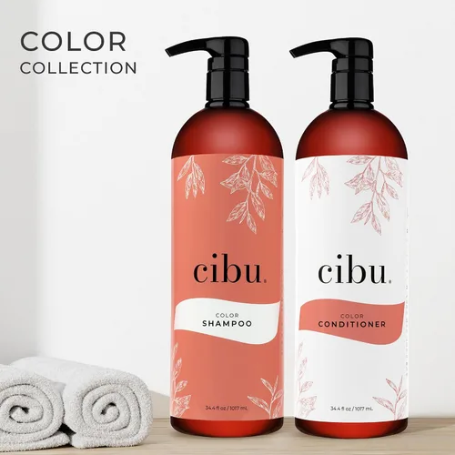 Miniatura 7 de CIBU Color Shampoo 30088 para cabello seco y teñido – Limpia, hidrata y fortalece suavemente – Revitaliza el cabello y el cuero cabelludo – Aroma