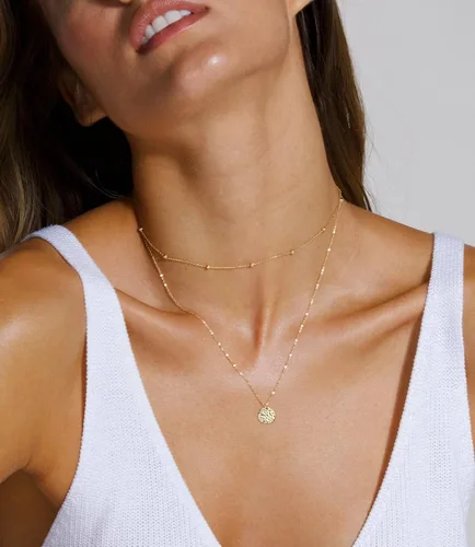 Miniatura 4 de CHESKY - Gargantilla de oro para mujer, chapado en plataoro de 14 quilates, gargantilla de cuentas satélite, delgada, de moda, collares de clip