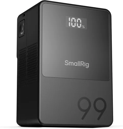 Miniatura 11 de SMALLRIG Batería de montaje en V VB155, batería de montaje en V de 155 Wh/10500 mAh con salida de 100 W, carga completa 3H, con USB-C, D-TAP, USB-A