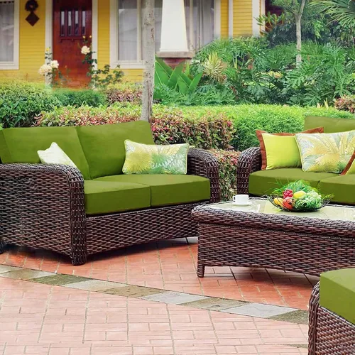Miniatura 3 de Sqodok Juego de 4 fundas de cojín de patio, fundas de cojín de asiento profundo para patio, impermeables, fundas de cojín de asiento y respaldo