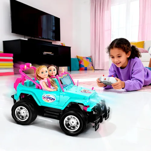 Miniatura 6 de ULOVEME Autos RC - Auto a control remoto con muñeca de 5.5 pulgadas para niñas, 2.4GHz Je ep RC Cars - Autos de juguete de control simple para niños