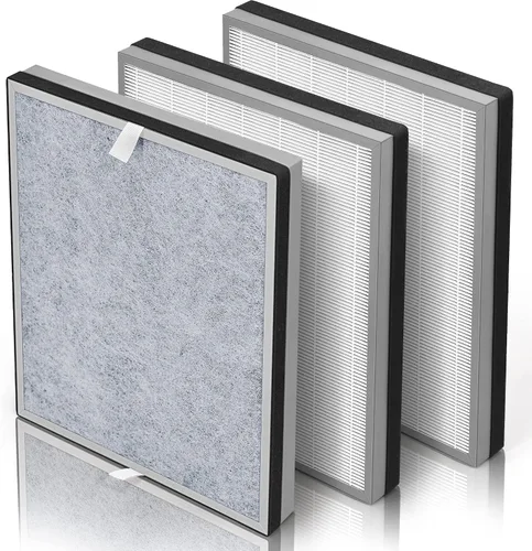Miniatura 9 de Paquete de 1 repuesto de filtro HE400 compatible con purificador de aire Shark 4 con bloqueo avanzado de olor HE400 HE401 HE402 HE405, filtración 3