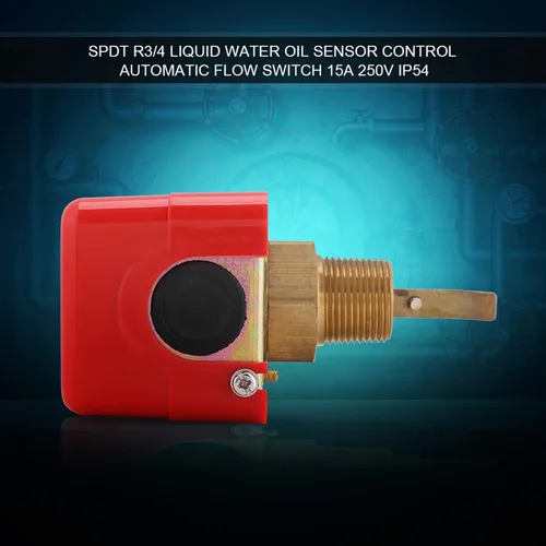 Miniatura 6 de PDT R3/4 HFS-20 Interruptor de flujo de agua, 15A 250V IP54 Tipo de paleta automática Controlador de flujo objetivo