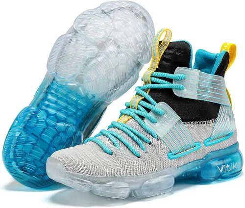 Miniatura 6 de Tenis para básquetbol para niños, tenis deportivos para niñas y niños, tenis para entrenamiento para la escuela, antideslizantes, tenis