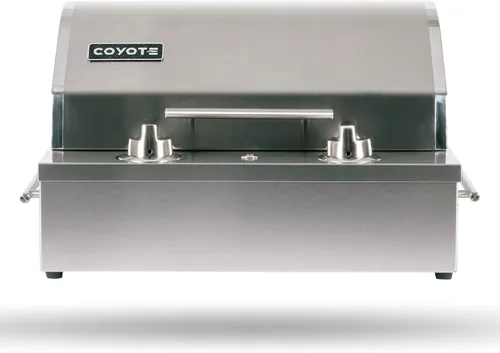 Coyote C1EL120SM - Parrilla eléctrica portátil integrada de 18 pulgadas con saborizador de cerámica